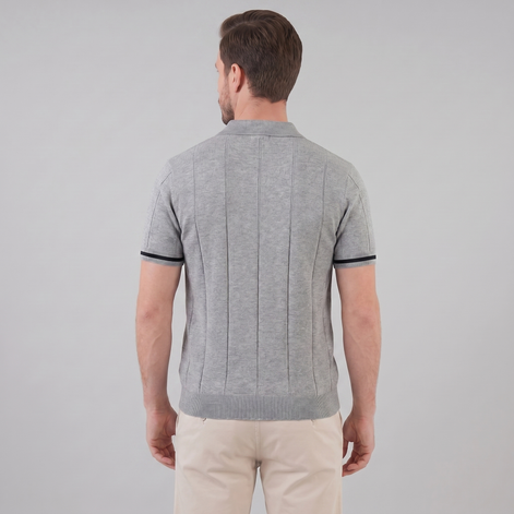 Men's Polo Shirt with Zip Collar