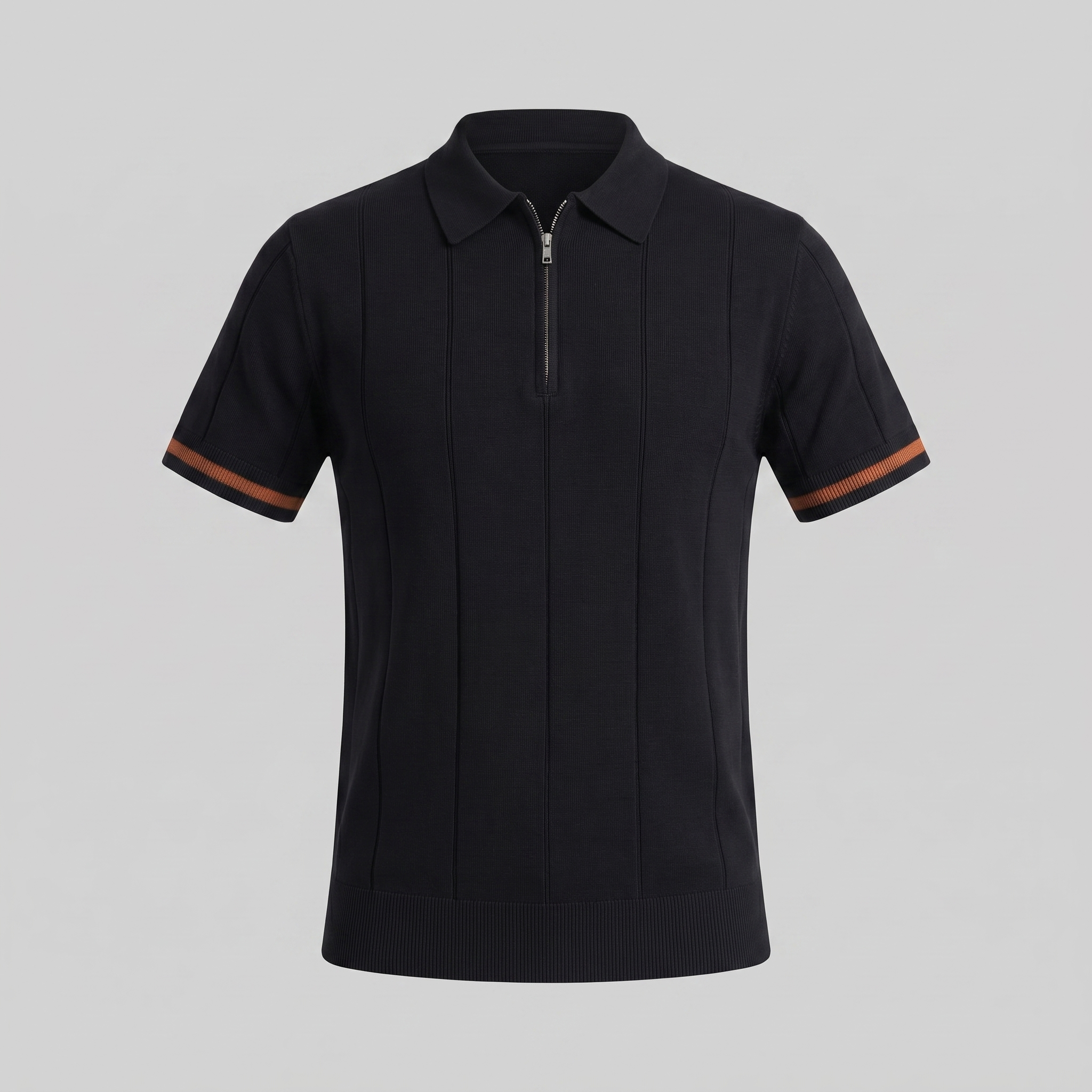 Men's Polo Shirt with Zip Collar