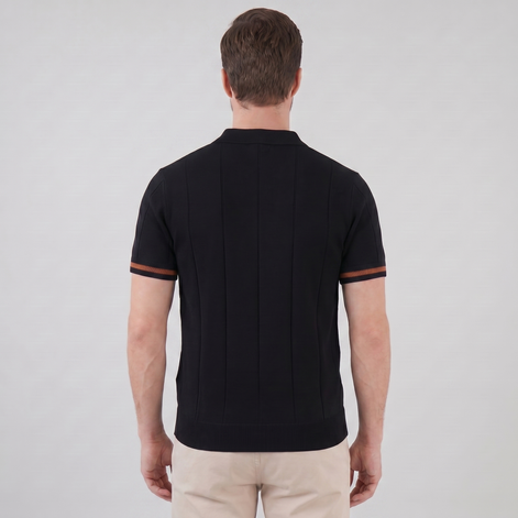 Men's Polo Shirt with Zip Collar