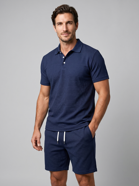 Men's Polo and Shorts Set