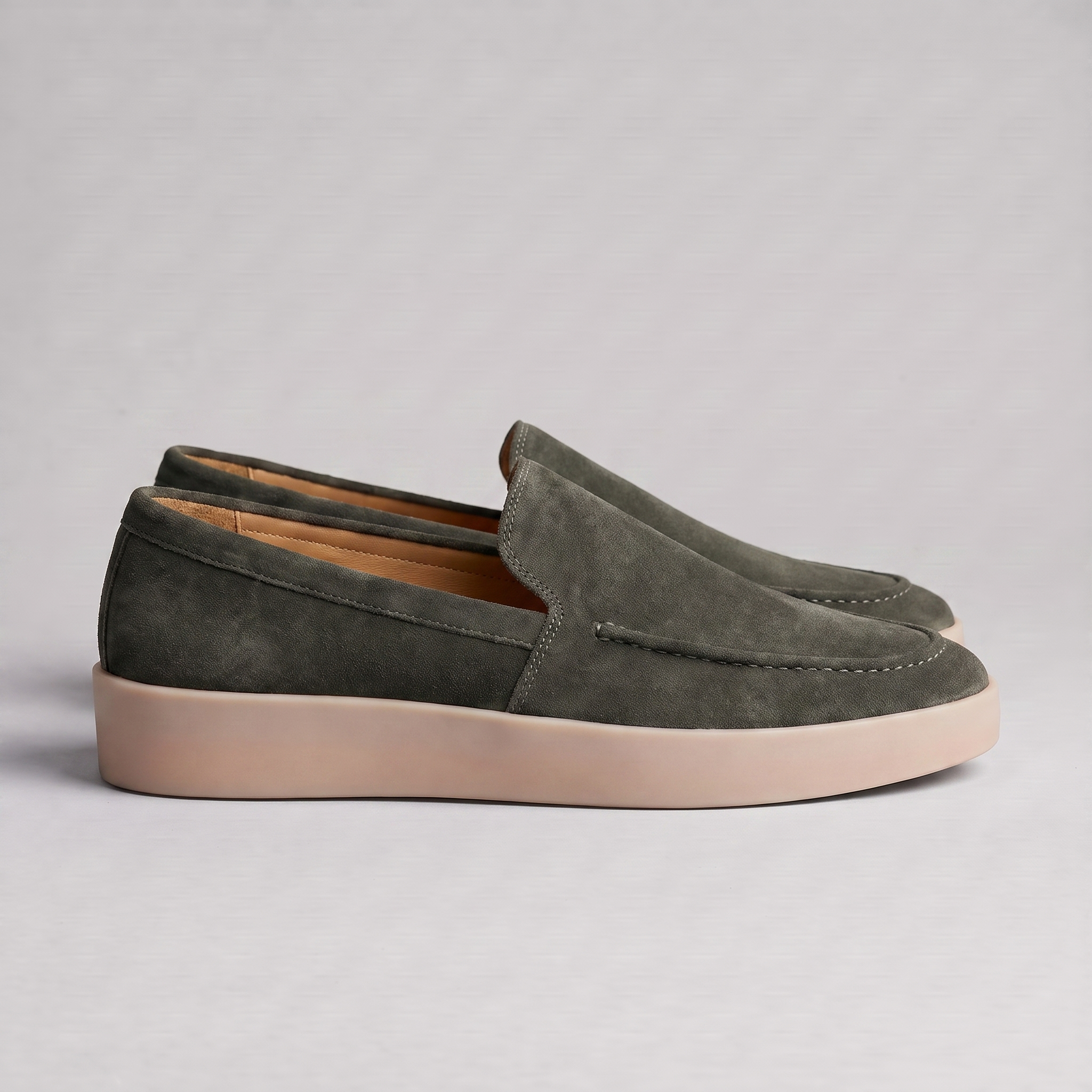 Men's Premium Sheep Suede Slip-On Loafers
