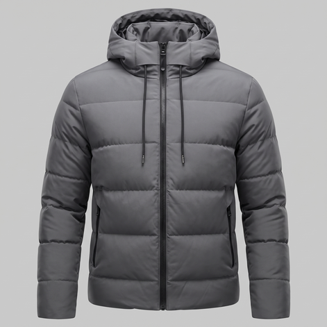 Men's Puffer Winter Jacket with Quilted Insulation