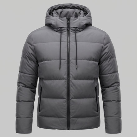 Men's Puffer Winter Jacket with Quilted Insulation