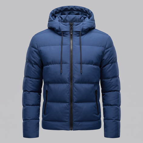Men's Puffer Winter Jacket with Quilted Insulation