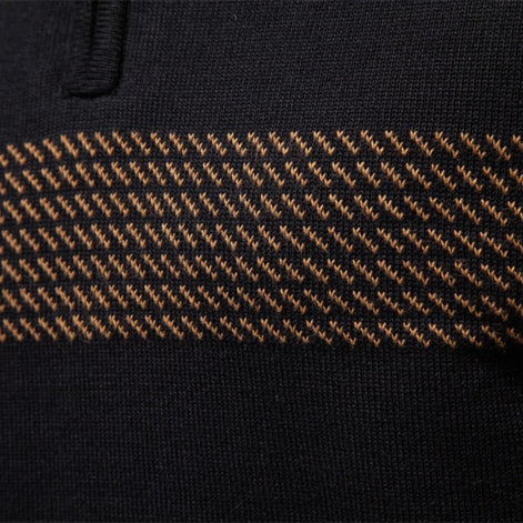 Men's Quarter Zip Sweater with Stripe Detail