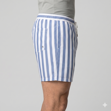 Men's Quick Dry Striped Swim Shorts