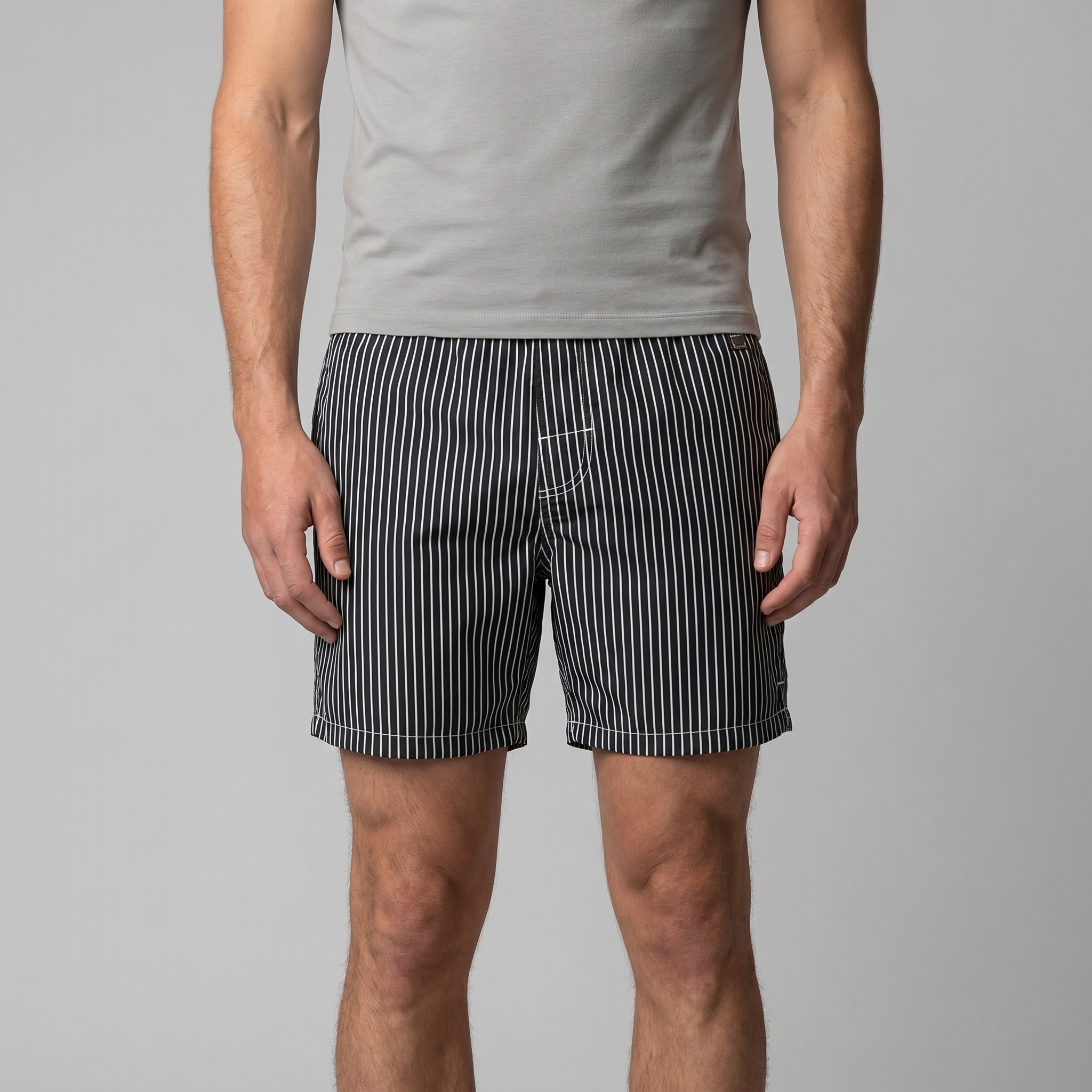 Men's Quick Dry Striped Swim Shorts