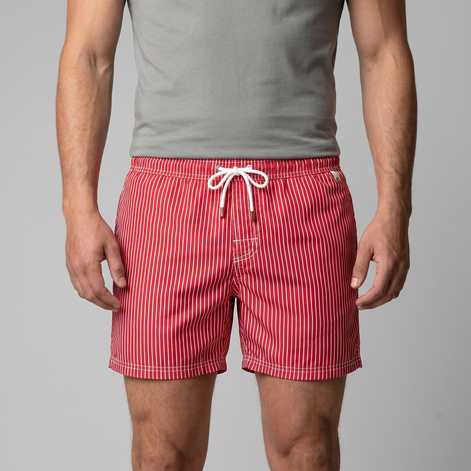 Men's Quick Dry Striped Swim Shorts