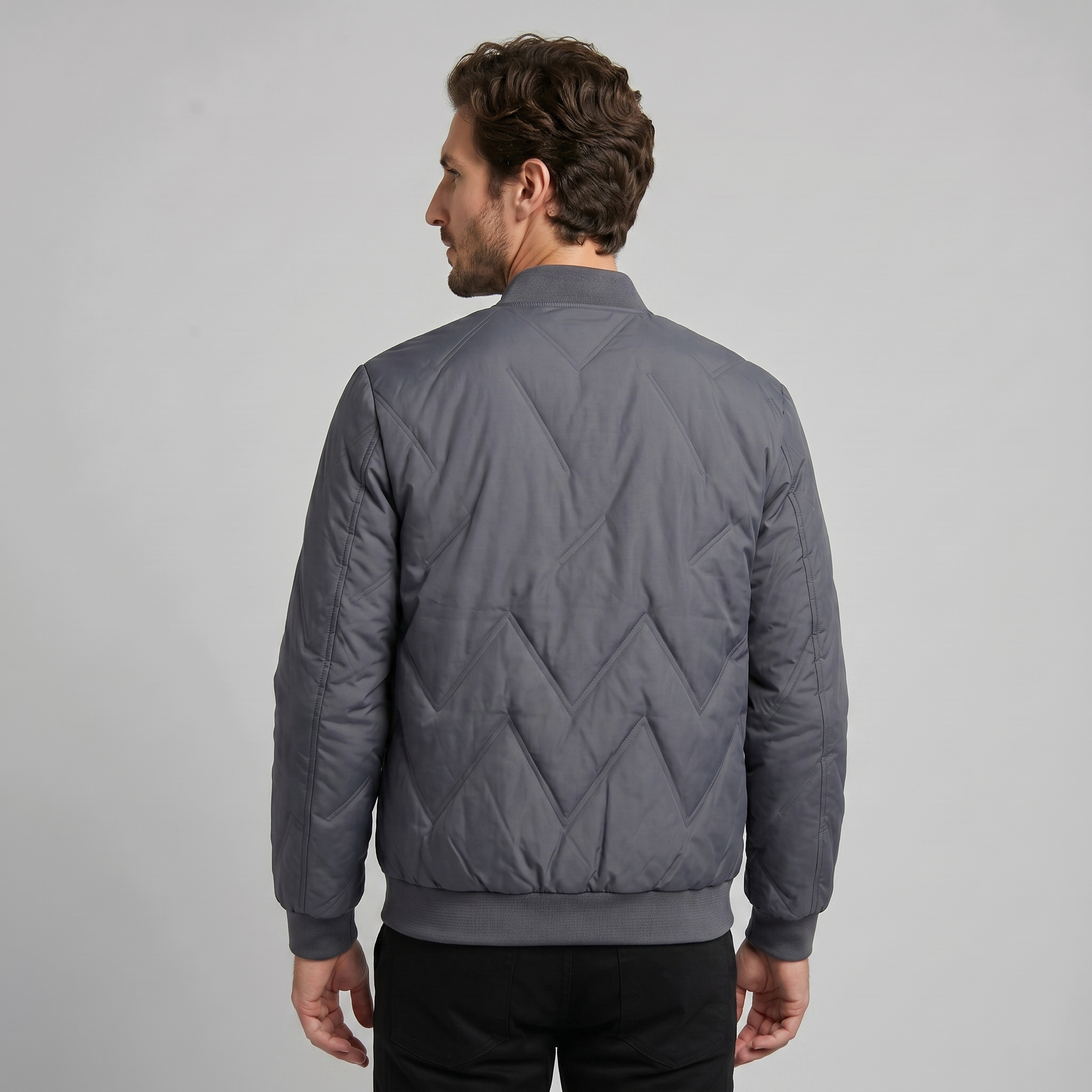 Men's Quilted Bomber Mid Jacket