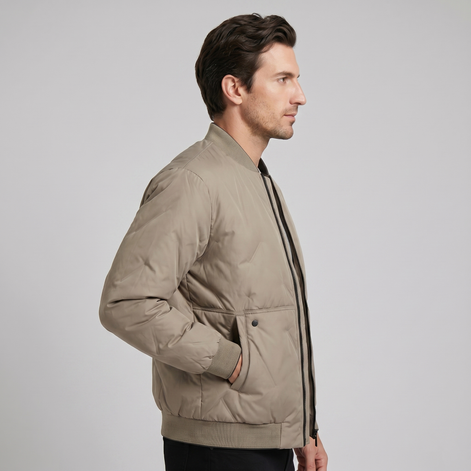 Men's Quilted Bomber Mid Jacket
