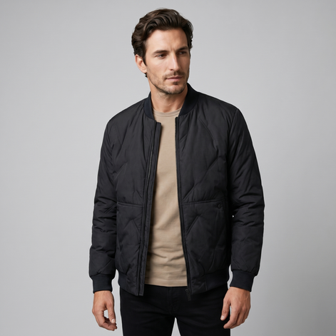 Men's Quilted Bomber Mid Jacket