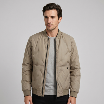 Men's Quilted Bomber Mid Jacket