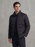 Men's Quilted Fleece Jacket with Stand-Up Collar