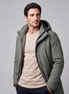 Men's Quilted Hooded Longline Jacket