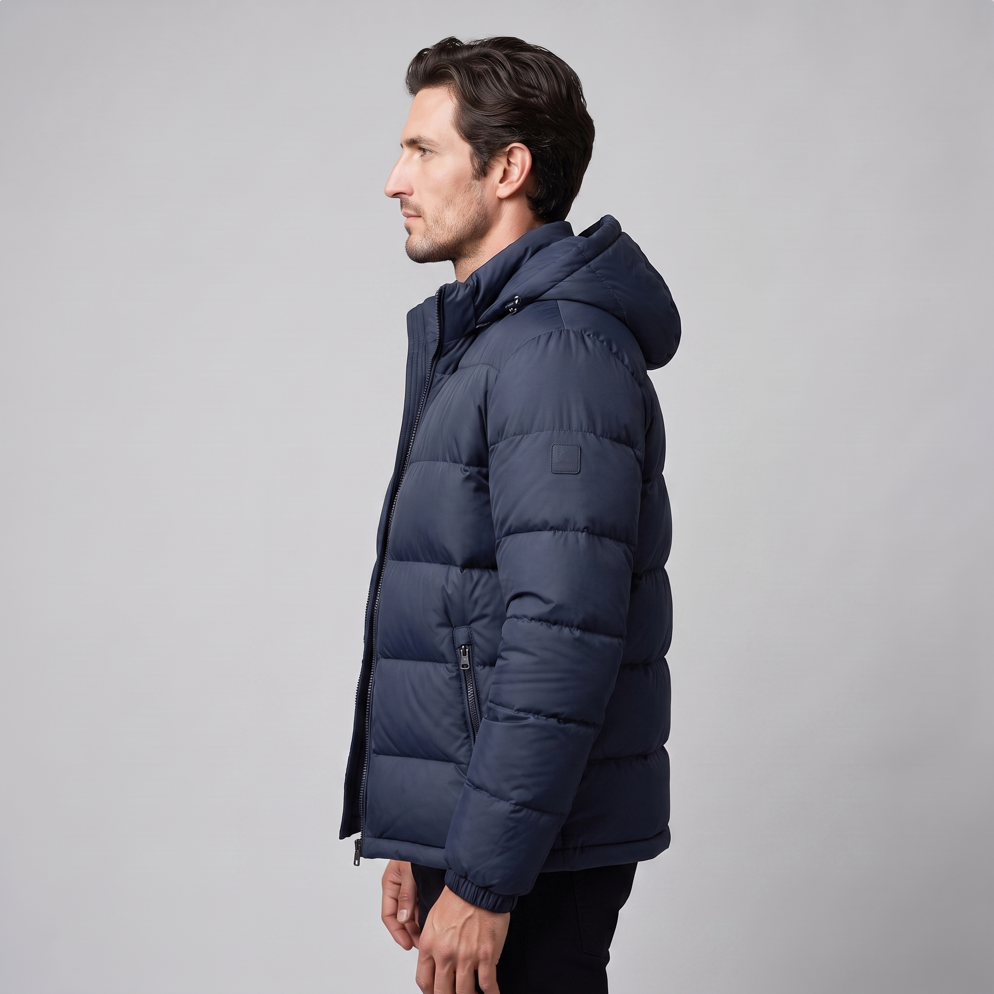 Men's Quilted Hooded Puffer Jacket