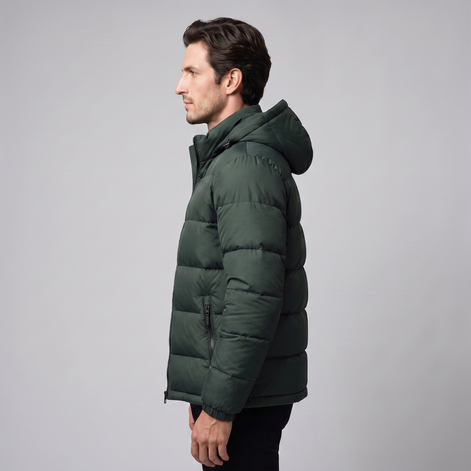 Men's Quilted Hooded Puffer Jacket