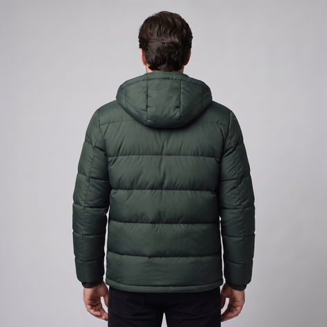 Men's Quilted Hooded Puffer Jacket