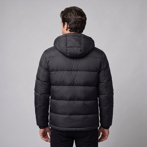 Men's Quilted Hooded Puffer Jacket