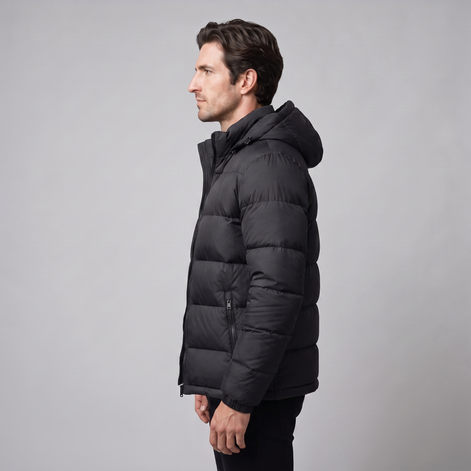 Men's Quilted Hooded Puffer Jacket