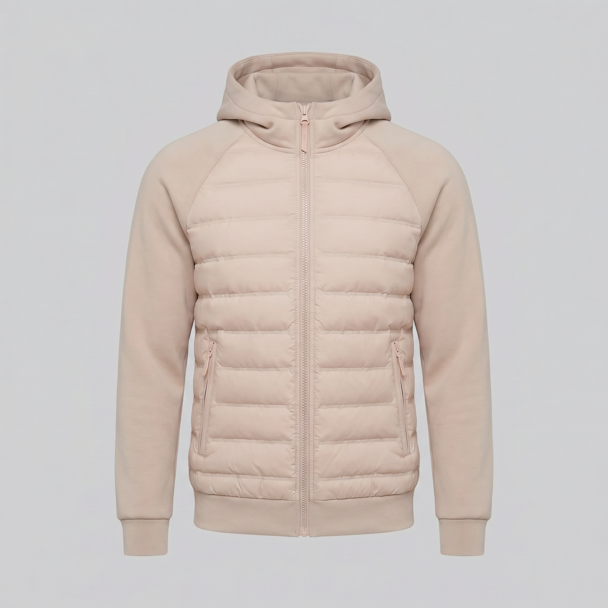Men's Quilted Hybrid Hooded Jacket