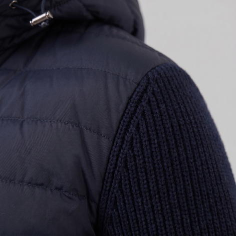 Men's Quilted Hybrid Hooded Jacket