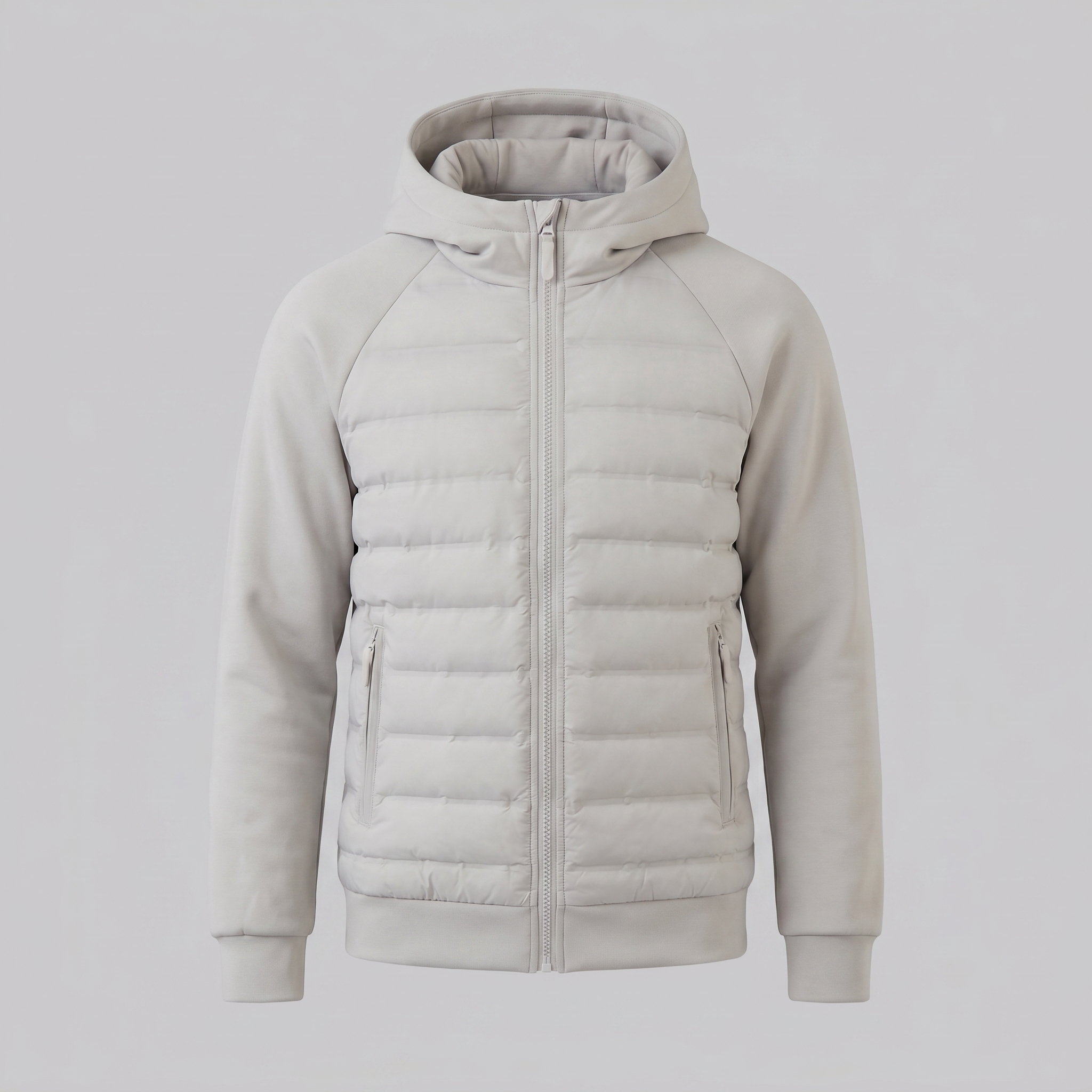Men's Quilted Hybrid Hooded Jacket