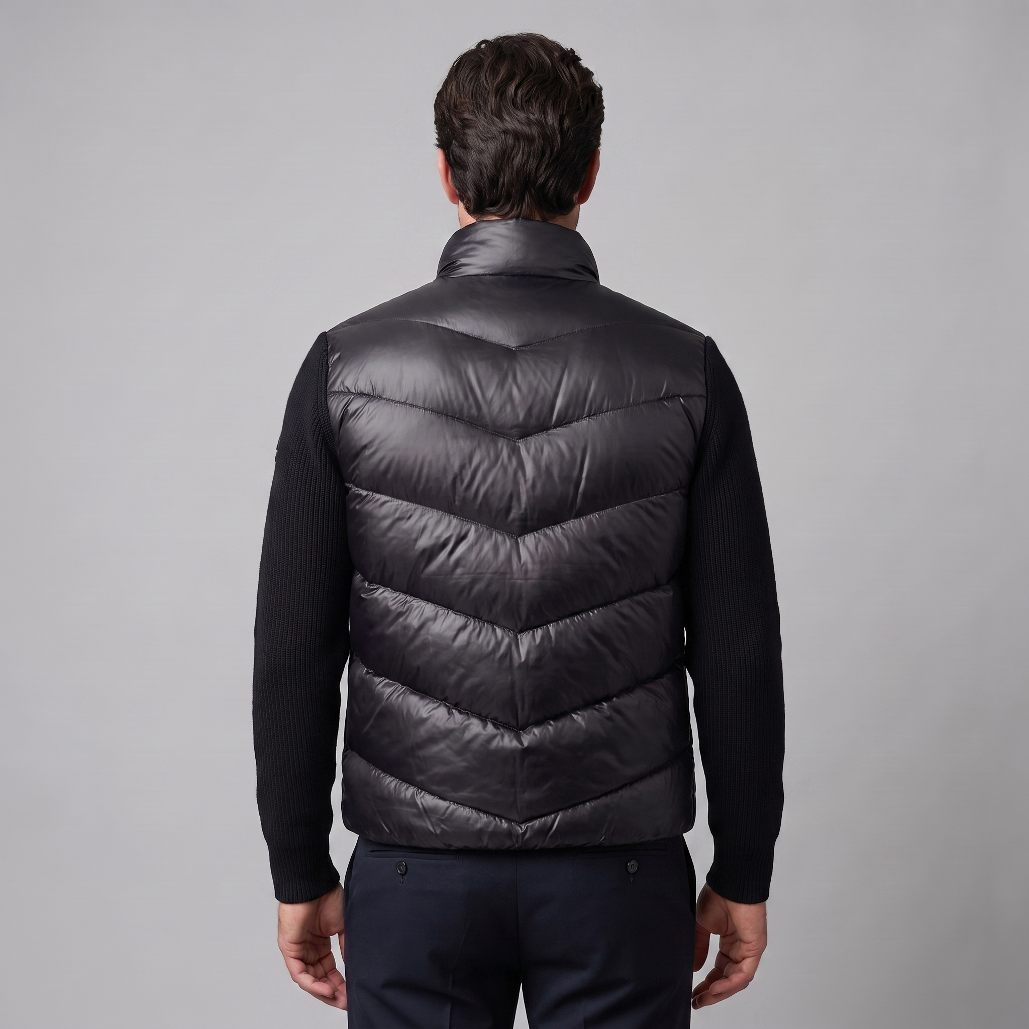 Men's Quilted Hybrid Knit Jacket