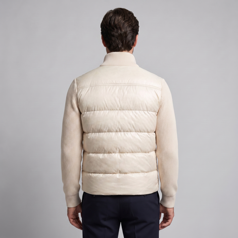 Men's Quilted Hybrid Knit Jacket