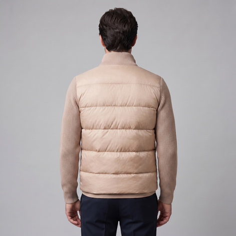 Men's Quilted Hybrid Knit Jacket