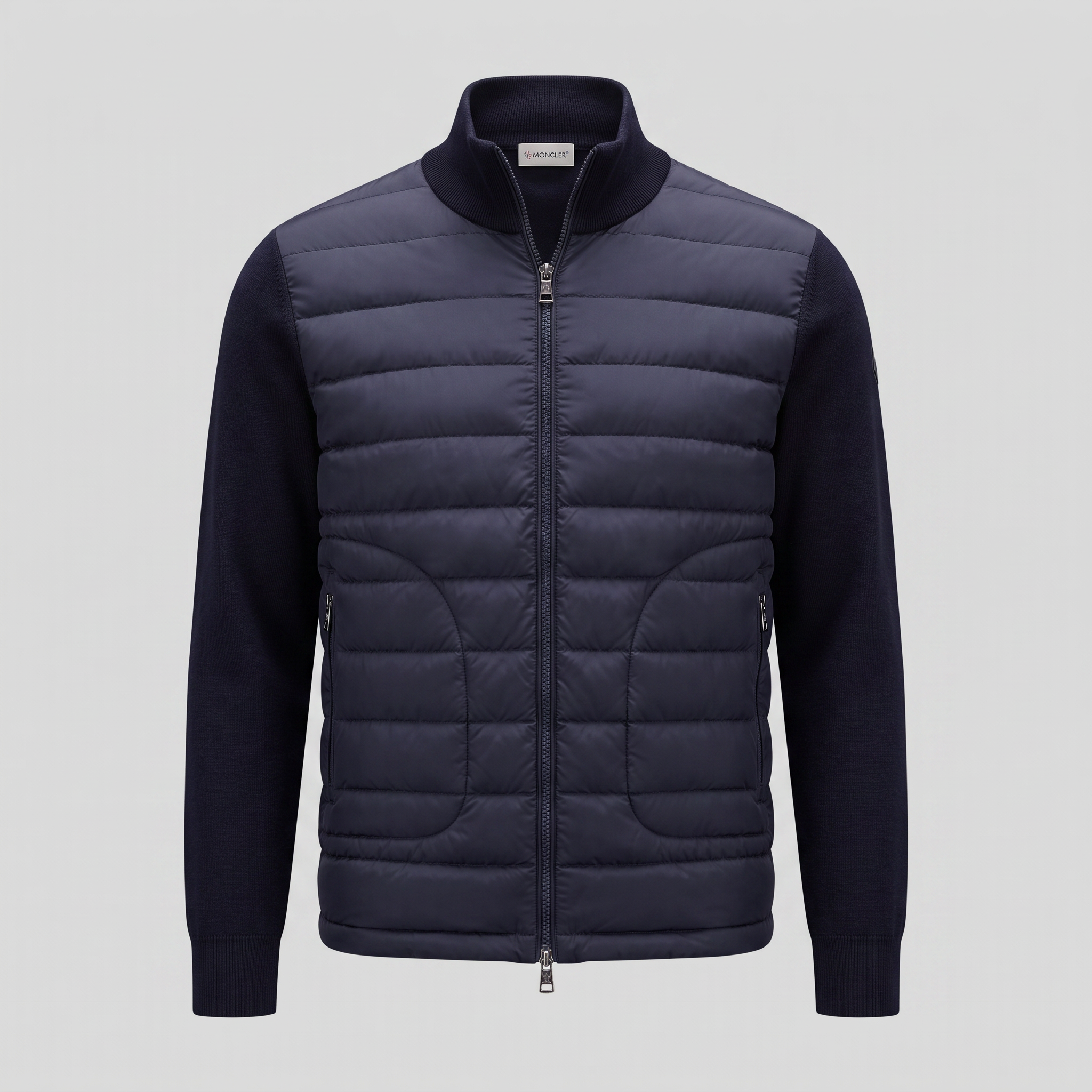 Men's Quilted Hybrid Stand Collar Jacket