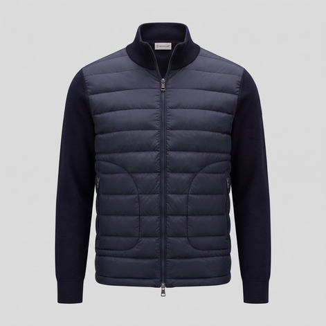 Men's Quilted Hybrid Stand Collar Jacket