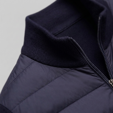 Men's Quilted Hybrid Stand Collar Jacket