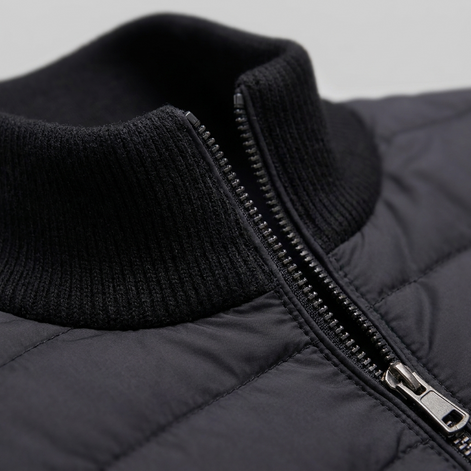 Men's Quilted Hybrid Stand Collar Jacket