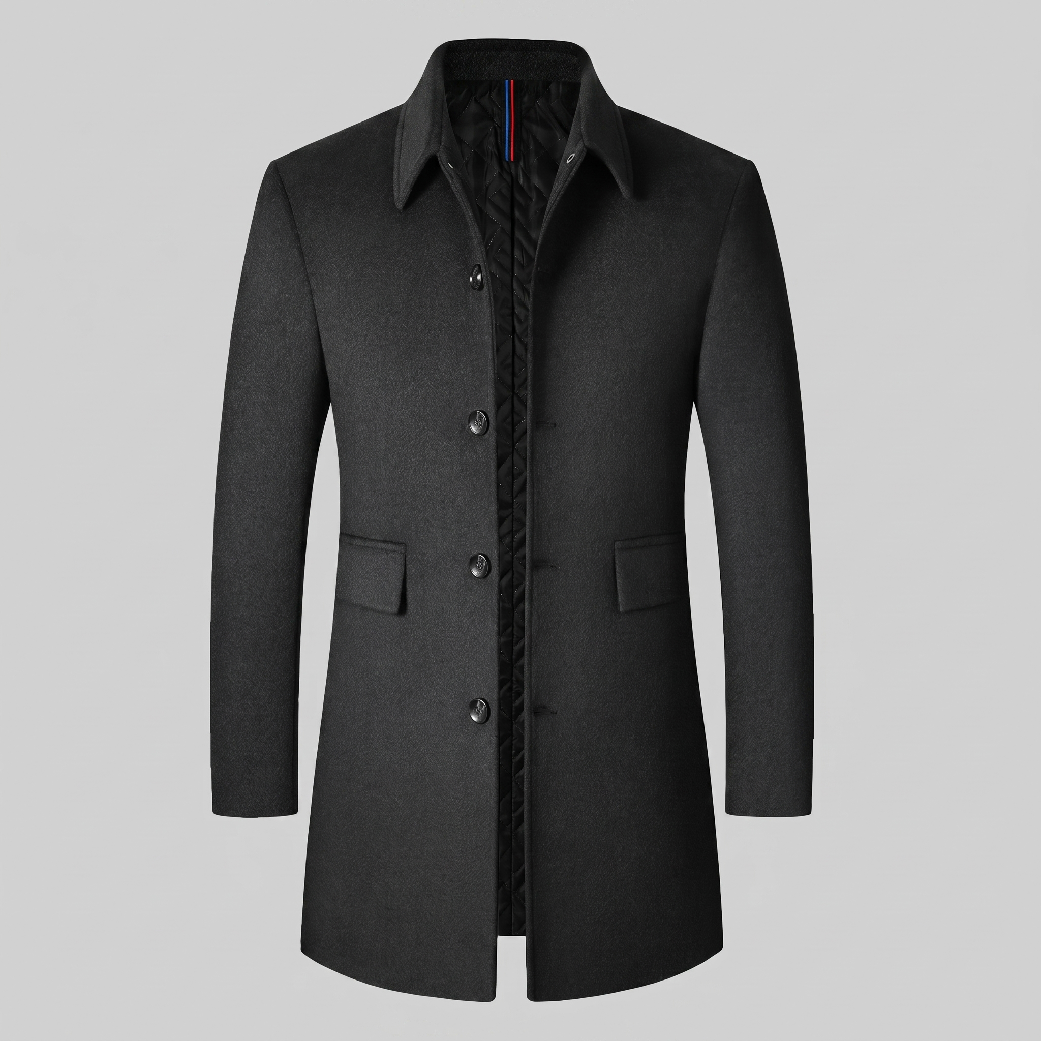 Men's Quilted Lined Overcoat