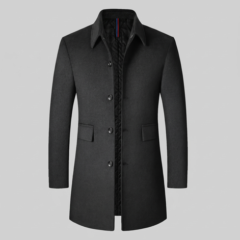 Men's Quilted Lined Overcoat