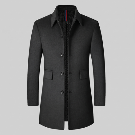 Men's Quilted Lined Overcoat