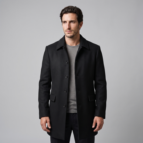Men's Quilted Lined Overcoat