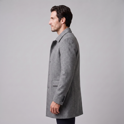 Men's Quilted Lined Overcoat