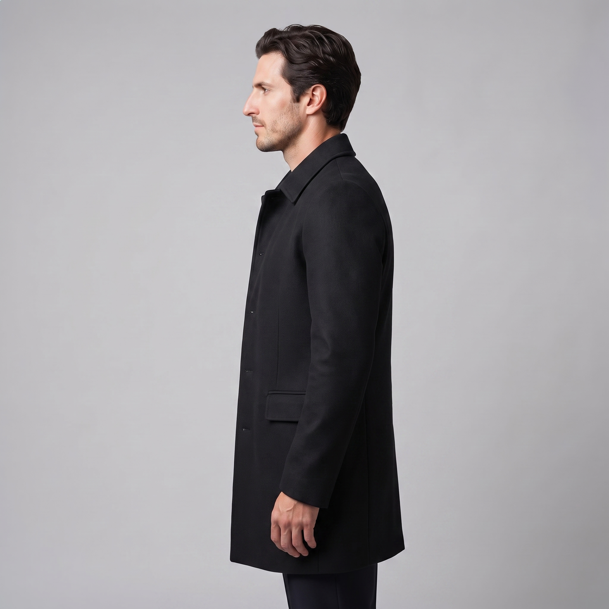 Men's Quilted Lined Overcoat