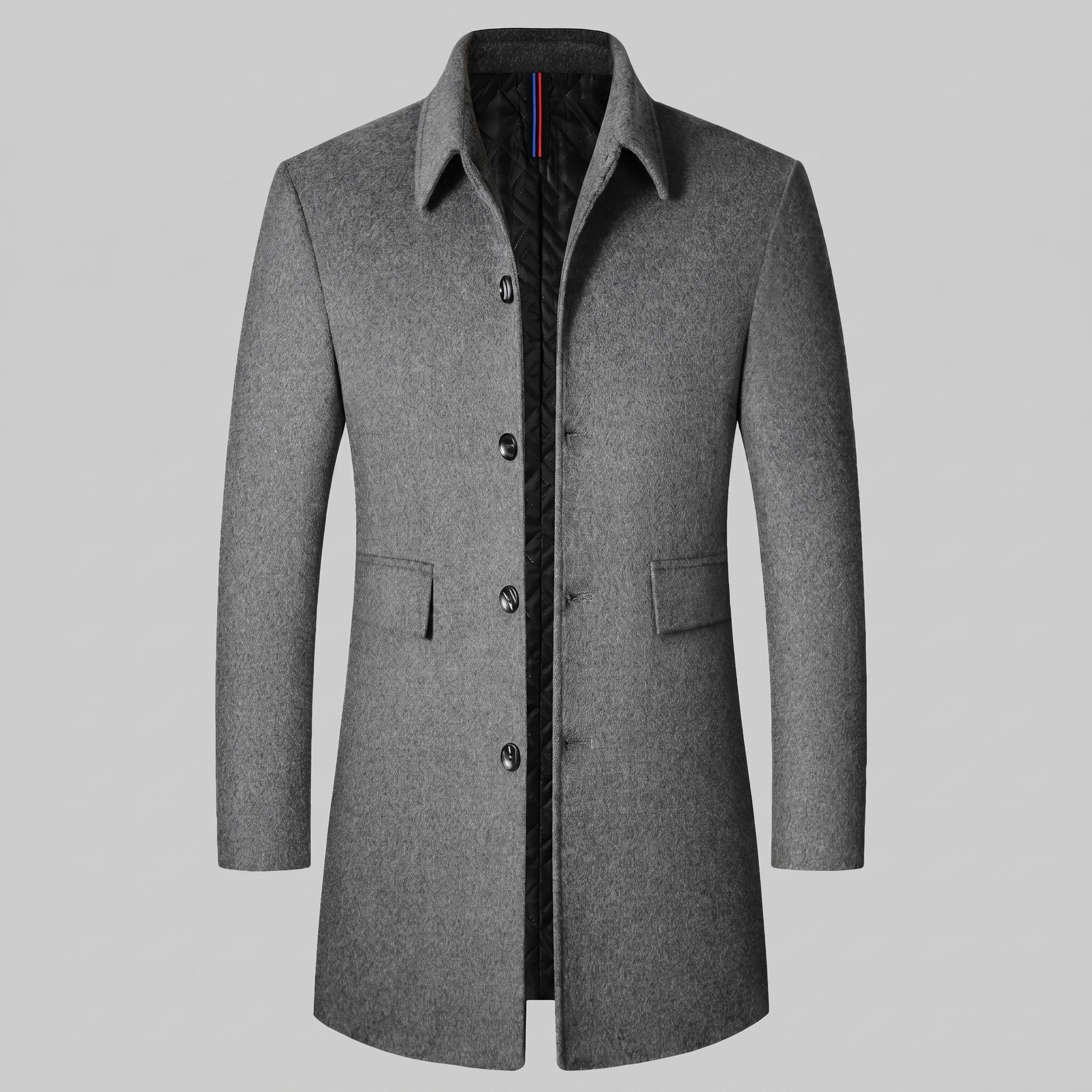 Men's Quilted Lined Overcoat