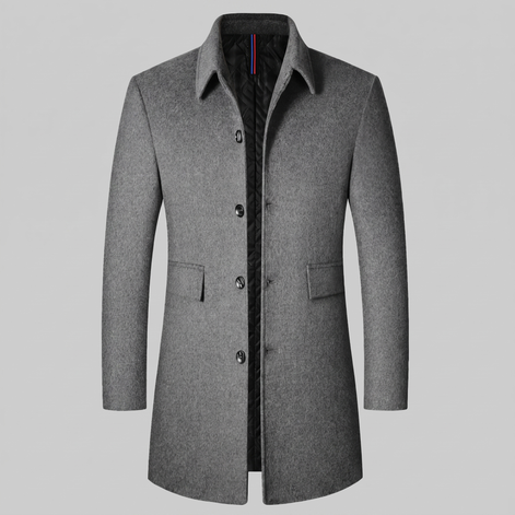 Men's Quilted Lined Overcoat