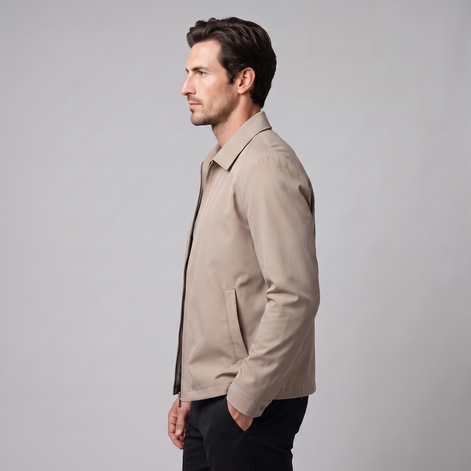 Men's Quilted Lined Zip Jacket