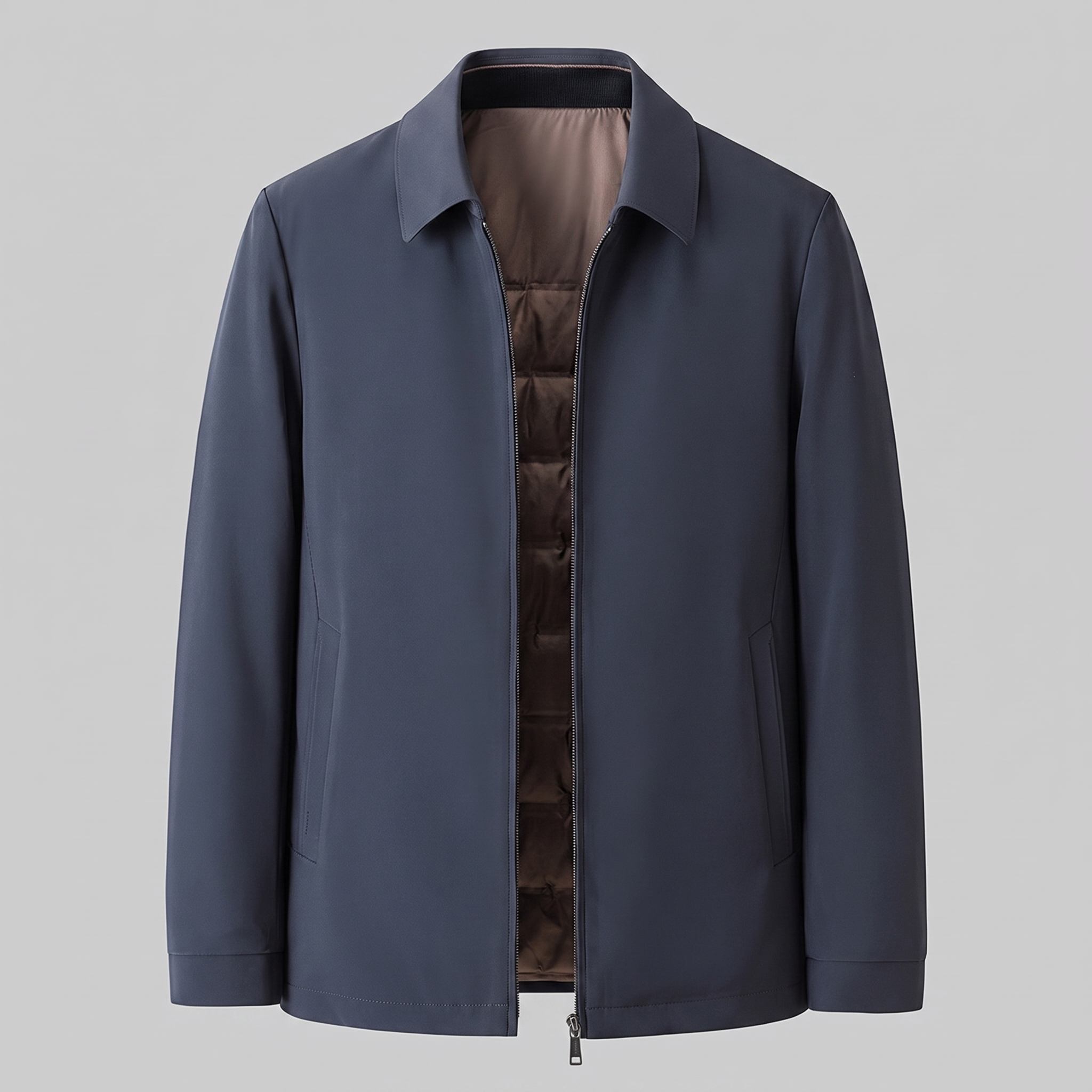 Men's Quilted Lined Zip Jacket