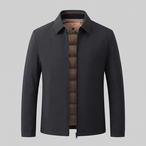Men's Quilted Lined Zip Jacket
