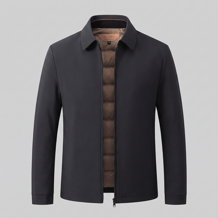 Men's Quilted Lined Zip Jacket