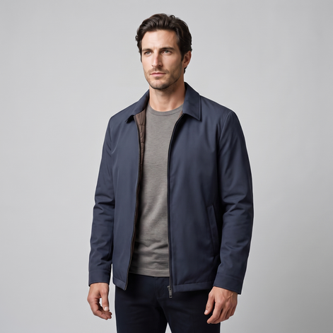 Men's Quilted Lined Zip Jacket