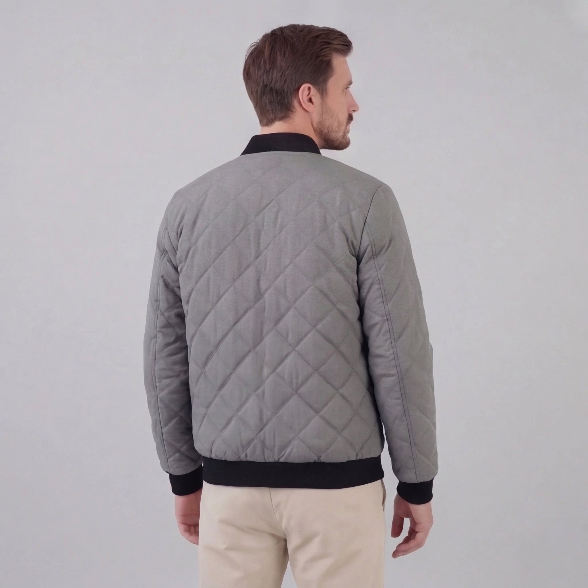 Men's Quilted Spring Jacket for Everyday Wear