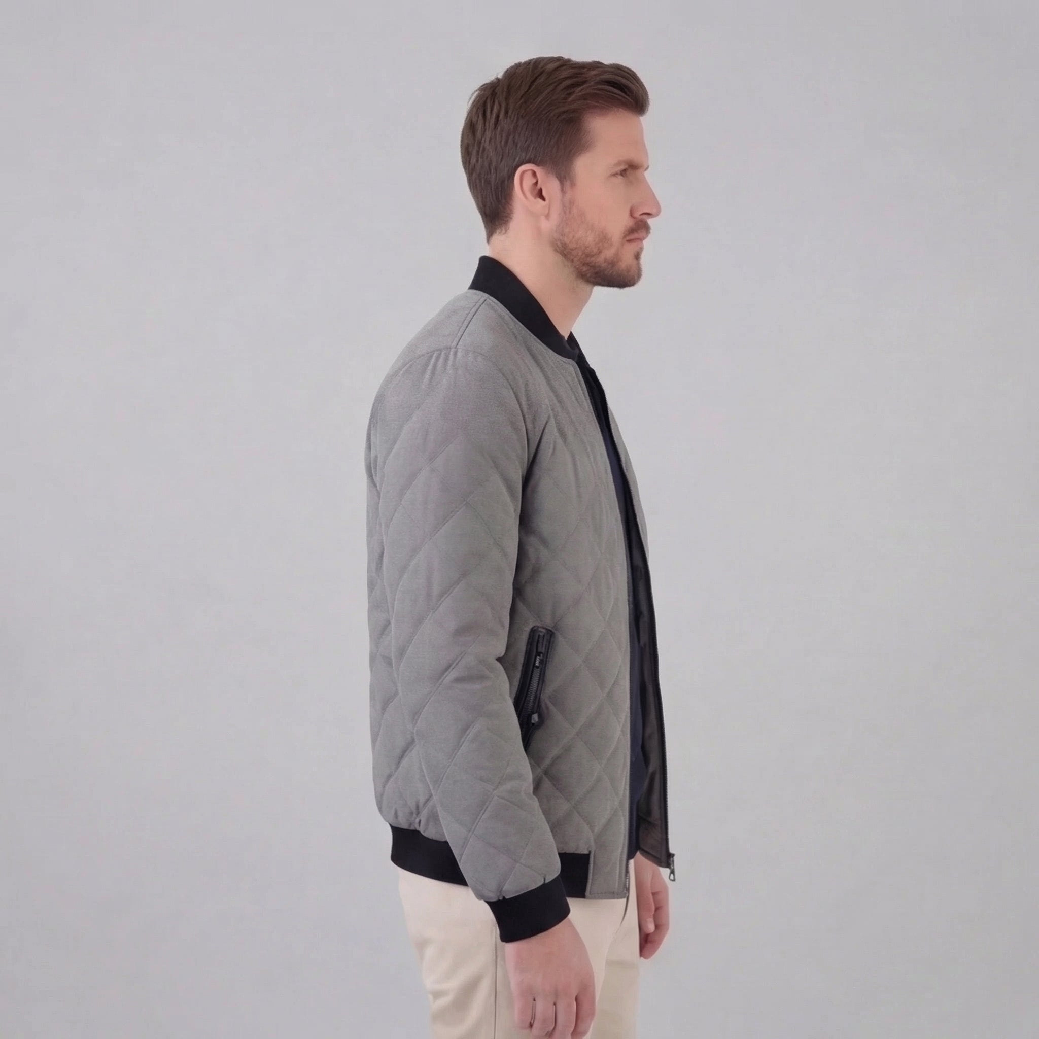 Men's Quilted Spring Jacket for Everyday Wear