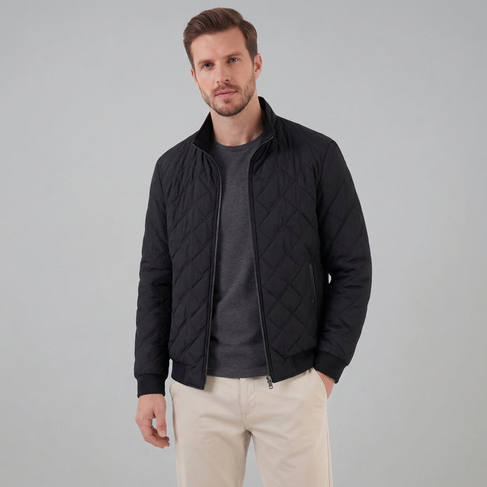 Men's Quilted Spring Jacket for Everyday Wear