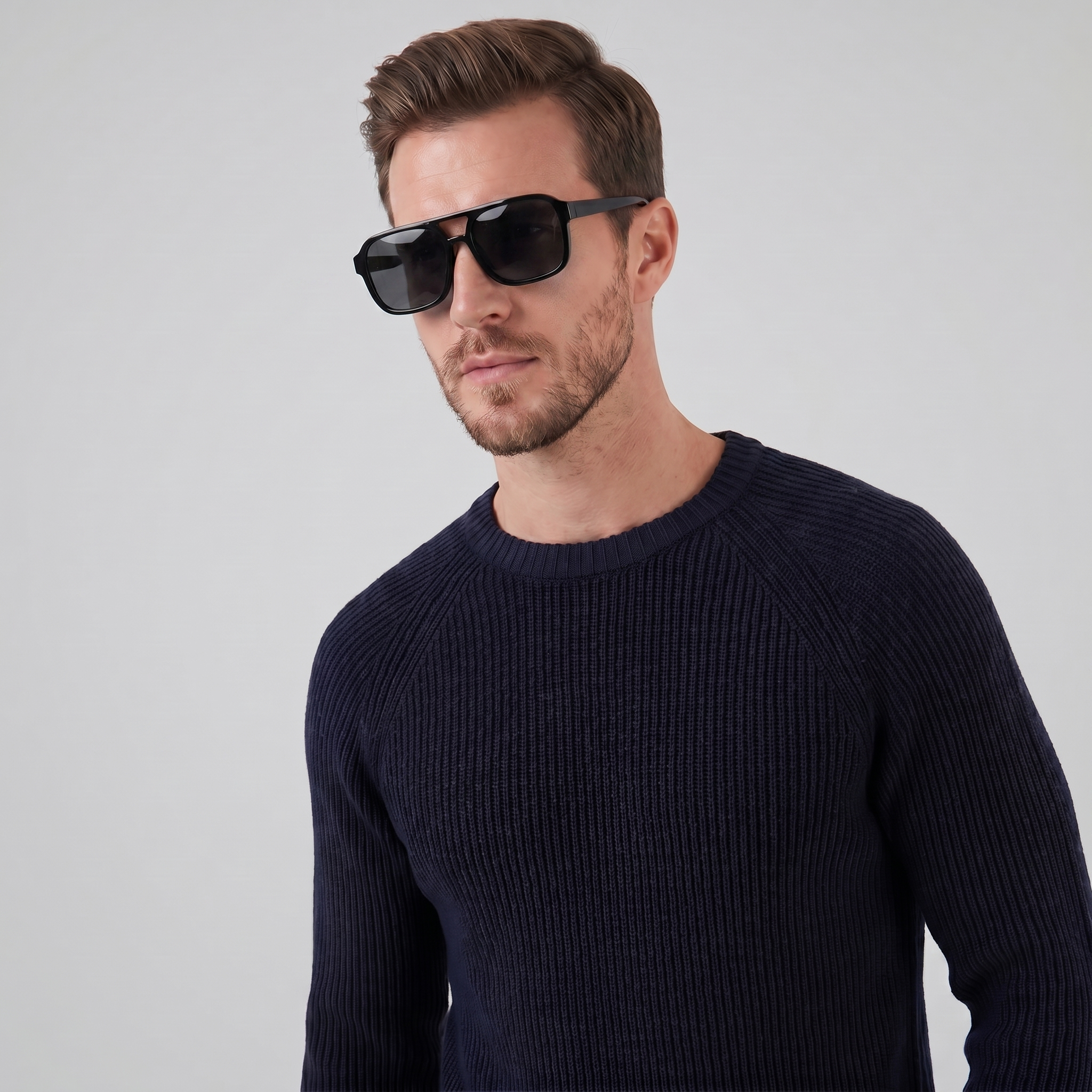 Unisex Rectangular Vintage Sunglasses with UV Protection
